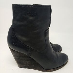 Frye Cece Artisan short wedge boot Black Size 8.5
